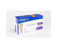Criterion Vinyl Exam Gloves X-Small Standard Clear Non-Sterile, 10 BX/CA