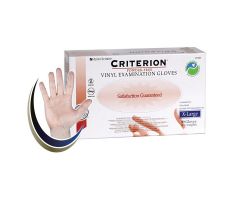 riterion Vinyl Exam Gloves X-Large Standard Clear Non-Sterile, 90/Box