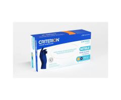 Criterion Low Derma Nitrile Exam Gloves X-Small Standard Slate Blue Non-Sterile, 10 BX/CA