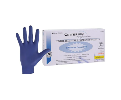 Gloves Exam Criterion Pure Freedom Powder-Free Nitrile Medium Blue 200/Bx, 10 BX/CA, 5700632CA