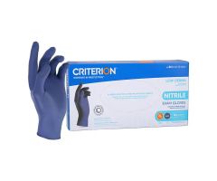 Criterion Low Derma Nitrile Exam Gloves X-Large Slate Blue Non-Sterile 180/Bx