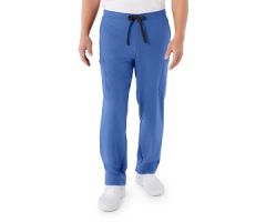 Clinton AVE Unisex Scrub Pants with 6 Pockets, Petite, Ceil Blue, Size XL