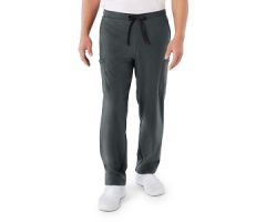 Clinton AVE Unisex Scrub Pants with 6 Pockets, Petite, Charcoal, Size 2XL