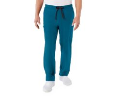 Clinton AVE Unisex Scrub Pants with 6 Pockets, Tall, Caribbean Blue, Size L