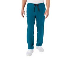 Clinton AVE Unisex Scrub Pants with 6 Pockets, Caribbean Blue, Size 2XL