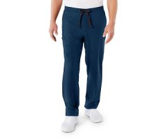 Clinton AVE Unisex Scrub Pants with 6 Pockets, Tall, Navy, Size S