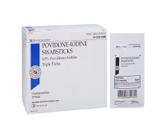 Povidone Iodine Swabstick 3's, 25/Box