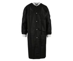 Criterion Protective Lab Coat SMS X-Large Black 10/Pk