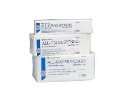 100% Cotton All-Gauze Sponge 4x4" 12 Ply Non-Sterile Square LF, 10 PK/CA