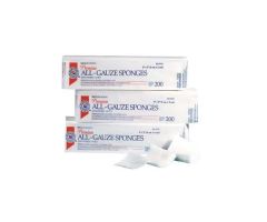 Henry Schein Premium 100% Cotton All-Gauze Sponge 4x4" 12 Ply Non-Sterile Sq LF, 10 PK/CA