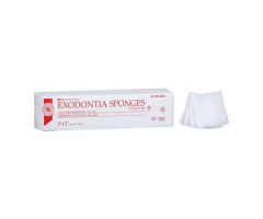 Cotton Filled Exodontia Sponge 2x2" 8 Ply Non-Sterile Square LF, 200/Package