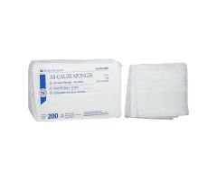 100% Cotton All-Gauze Sponge 4x4" 8-Ply Non-Sterile Square LF, 200/Package