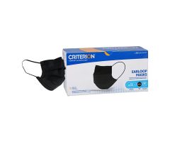 Criterion Earloop Face Mask ASTM Level 1 Black Adult 50/Bx