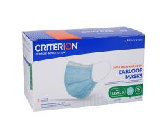 Criterion Extra Breathing Room Earloop Face Mask ASTM Level 3 Blue Adult 10 BX/CA