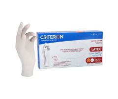 Criterion Polymer Coated Latex Exam Gloves Medium Natural Non-Sterile 100/Bx