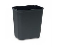 Fire-Resistant Trash Can Rubbermaid Commercial Products 28 Quart Rectangular Black Thermoset Polyester Open Top