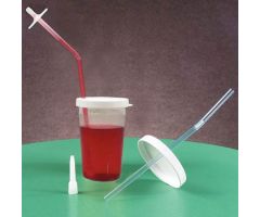 Drinking Cup Sip-Tip 8 oz. Clear Plastic Reusable
