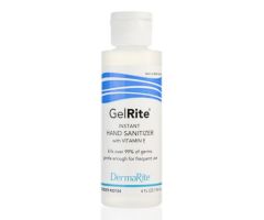 Hand Sanitizer GelRite 4 oz. Ethyl Alcohol Gel Bottle CS/24