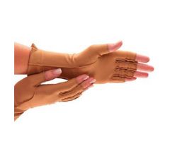 Compression Glove Isotoner Therapeutic Open Finger Large Over-the-Wrist Hand Specific Pair Nylon / Spandex