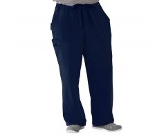 Illinois Ave Unisex Athletic Cargo Scrub Pants with 7 Pockets, Navy, Regular Inseam, Size 3XL