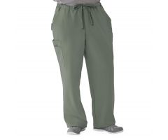 Illinois Ave Unisex Athletic Cargo Scrub Pants with 7 Pockets, Olive, Tall Inseam, Size S