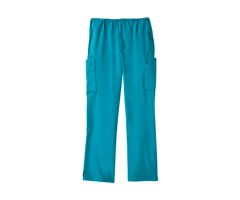 Illinois Ave Unisex Athletic Cargo Scrub Pants with 7 Pockets, Teal, Tall Inseam, Size XS