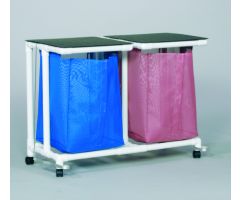 Double Hamper with Bags Standard Jumbo 4 Casters 55 gal. 580483
