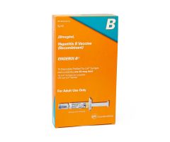 Engerix-B Hepatitis B Vaccine, 20 mcg, Adult, 10 x 1 mL Single-Dose Prefilled Syringes