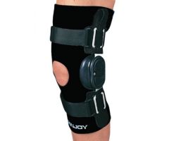 Hinged Knee Brace DonJoy Small Hook and Loop Closure 15-1/2 to 18-1/2 Inch Circumference Left or Right Knee