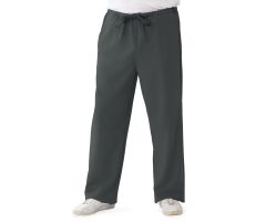 Newport Ave Unisex Stretch Scrub Pants with Drawstring and 3 Pockets, Charcoal, Tall Inseam, Size 4XL