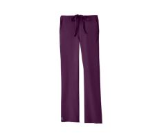 Newport Ave Unisex Stretch Scrub Pants with Drawstring and 3 Pockets, Eggplant, Tall Inseam, Size S