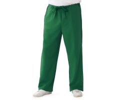 Newport Ave Unisex Stretch Scrub Pants with Drawstring and 3 Pockets, Hunter, Tall Inseam, Size XL