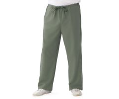 Newport Ave Unisex Stretch Scrub Pants with Drawstring and 3 Pockets, Olive, Tall Inseam, Size 5XL