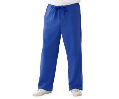 Newport Ave Unisex Stretch Scrub Pants with Drawstring and 3 Pockets, Royal Blue, Tall Inseam, Size 3XL