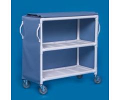 Linen Cart 5 Inch Heavy Duty Casters, Two Locking 41 lbs. Weight Capacity 2 Removable Shelves With 16 Inch Spacing 46 X 20 Inch 592507