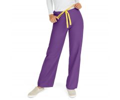 AngelStat Unisex Reversible Scrub Pants with Drawstring Waist, Regal Purple, Size 2XL, Angelica Color Code