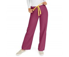 AngelStat Unisex Reversible Scrub Pants with Drawstring Waist, Raspberry, Size XS, Medline Color Code