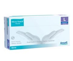 Ansell Micro-Touch Nitrile Powder-Free Synthetic Medical Examination Gloves 6034301