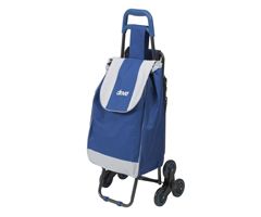Drive Medical Deluxe Rolling Shopping Cart w/ Seat-Blue