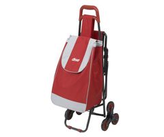 Drive Medical Deluxe Rolling Shopping Cart w/ Seat-Red