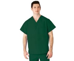 AngelStat Unisex Reversible V-Neck Scrub Top with 2 Pockets, Hunter, Size L, Angelica Color Code