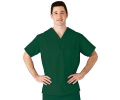 AngelStat Unisex Reversible V-Neck Scrub Top with 2 Pockets, Hunter, Size S, Angelica Color Code