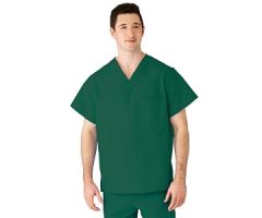 AngelStat Unisex Reversible V-Neck Scrub Top with 2 Pockets, Emerald, Size S, Angelica Color Code