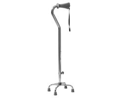 Lumex Quad Cane, Sm Base Aluminum Finish