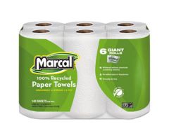 100% Recycled Roll Towels, 2-Ply, 5 1/2 x 11, 140/Roll, 24 Rolls/Carton