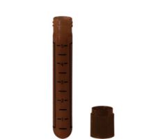 Screw cap tube, 5 ml, round base, PP, cap enclosed 6,25,04,039