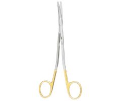 Facelift Scissors Miltex Kaye-Freeman 7 Inch Length OR Grade German Stainless Steel / Tungsten Carbide NonSterile Finger Ring Handle Curved Blade Blunt Tip / Blunt Tip