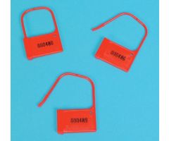 Extra-Large Heavy-Duty Padlock Seal Health Care Logistics Consecutively Numbered Red Acetal Resin 1-3/8 X 2-1/16 Inch