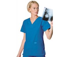 Scrub Shirt 3X-Large Hunter Green 4 Pockets Short Set-In Sleeves Female