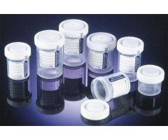 Specimen Container Samco Narrow-Mouth Bio-Tite 48 mm Opening Polypropylene 90 mL (3 oz.) Screw Cap Patient Information Sterile